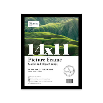 14X11 Black Picture Frame (35.6 X 27.9Cm) Poster, Photo, Artwork, Gallery Wall Or Print - image 1