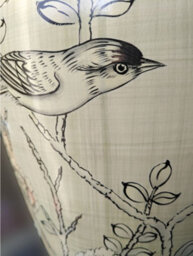 Downton Interiors Cream Bird Oriental Chinese Ceramic Porcelain Table Lamp - thumbnail 4