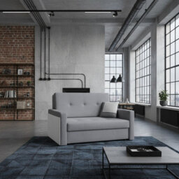 Viva Mel Ii Sofa Bed With Sleeping Function Storage Bedding Compartment Wooden Legs Wooden Frame 140X98X86Cm Grey And Light Grey - thumbnail 2