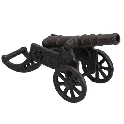 AB Tools Cannon Cast Iron Model Statue Figure Collectible Sculpture Small Replica Ornament - image 1