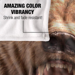 Royce Mcclure Grizzly Bear Head Silky Supersoft Blanket Brown (152Cm X 127Cm) - thumbnail 4