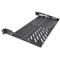 Kenable Pro Vented Cantilever Shelf 1U 300mm Deep Black For 19 Inch Data Cabinet - thumbnail 3