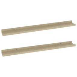 Berkfield Wall Shelves 2 Pcs Sonoma Oak 80X9X3 Cm - thumbnail 2