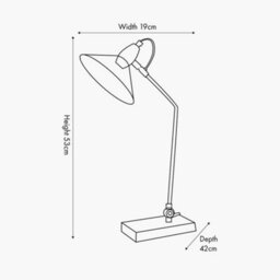 Pacific Lifestyle Canton Matt Black Metal And Glass Cone Table Lamp - thumbnail 3