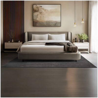 Tectake Rug Zonelle Short Pile And Ultra-Soft Carpet In Rectangular Or Round Design 160 X 230 Cm - Anthracite - image 1