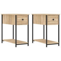 Berkfield Bedside Cabinets 2 Pcs Sonoma Oak 30X60X60 Cm Engineered Wood - thumbnail 2