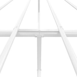 Berkfield Metal Bed Frame With Headboard White 135X190 Cm 4Ft6 Double - thumbnail 8