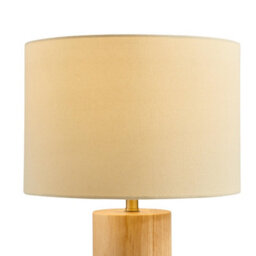 Furniturebox Uk Connie Wood Cylindrical Pillar Table Lamp - thumbnail 6