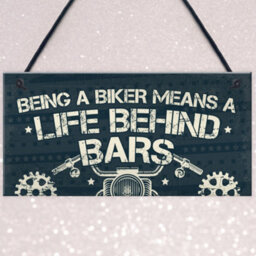 Red Ocean Novelty Biker Gifts For Men Hanging Motorcycle Motorbike Man Cave Garage Plaque Gifts For Him Dad Grandad - thumbnail 3