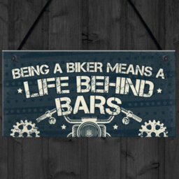 Red Ocean Novelty Biker Gifts For Men Hanging Motorcycle Motorbike Man Cave Garage Plaque Gifts For Him Dad Grandad - thumbnail 4