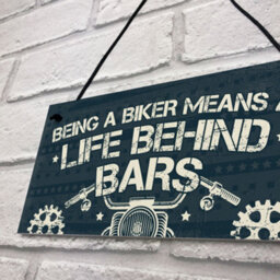 Red Ocean Novelty Biker Gifts For Men Hanging Motorcycle Motorbike Man Cave Garage Plaque Gifts For Him Dad Grandad - thumbnail 7