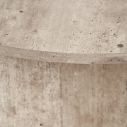 Pacific Lifestyle Grey Concrete Effect Round Coffee Table With Fluted Groove Plinth Base 80Cm, Elkton - thumbnail 9