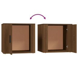 Berkfield Elegant Bedside Cabinets 2 Pcs Brown Oak 50X39X47 Cm - thumbnail 9