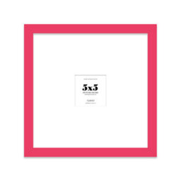 "5X5"" Bright Pink Picture Frame - 5X5"" Square Frame With 1X1"" Mount For 5X5""/1X1"" Pictures Art Deco Style Room Decor, 1 Pack" - thumbnail 1