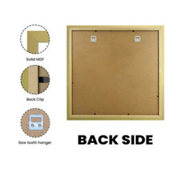 "AK Frames 19X19"" Gold Poster Frame - Modern Picture Frame For Wall Art, Prints And Photos - Durable And Stylish Display Frame" - thumbnail 2