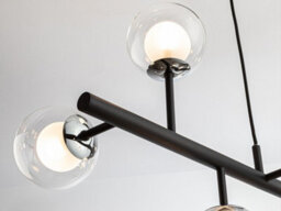Luminosa Lighting Luminosa Altais 9 Light Crystal Ceiling Pendant Matt Black, Chrome, G9 - Uk Stock - thumbnail 3