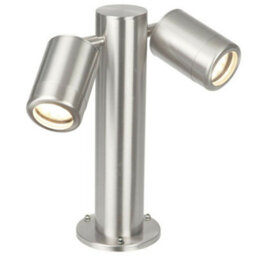 Ip65 Twin Outdoor Lamp Post Bollard Light Adjustable Gu10 Marine Grade Steel - thumbnail 1