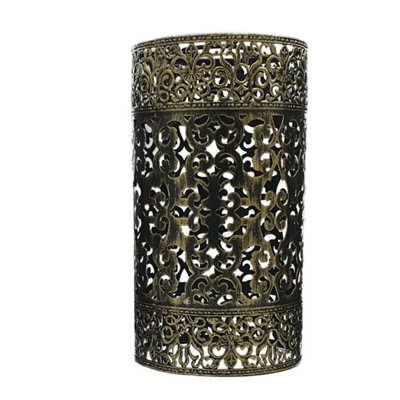 Drum Style Metal Lampshade Easy Fit Ceiling Pendant Light Shade - image 1