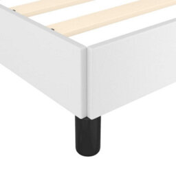 Berkfield Bed Frame With Headboard White 135X190Cm 4Ft6 Double Faux Leather - thumbnail 7
