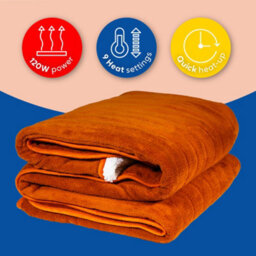 Russell Hobbs Electric Blanket 120W Heated Throw Orange 9 Heats With 2 Year Guarantee Rhht1003Or - thumbnail 3