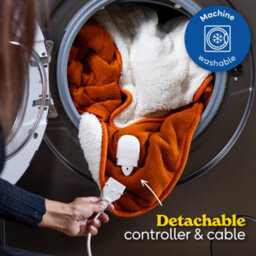 Russell Hobbs Electric Blanket 120W Heated Throw Orange 9 Heats With 2 Year Guarantee Rhht1003Or - thumbnail 5