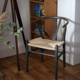 Nicholas Winter 8X Beech Wooden Danish Style Dining Chairs - Black - Solid Wood Wish Beech Bone Wood Chairs - thumbnail 6