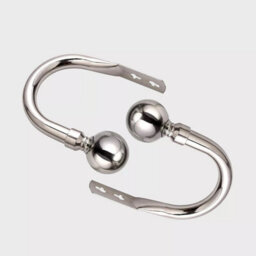 Ameha Plain Metal Curtain Hold Back 10 Cm Brushed Silver Luxury Wall Tie Backs Hooks Pair Home Decor - thumbnail 3
