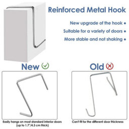24 Pocket Hanging Over Door Shoe Organiser Storage Rack Tidy Space Saver 4 Hooks - thumbnail 6
