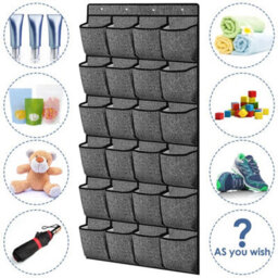 24 Pocket Hanging Over Door Shoe Organiser Storage Rack Tidy Space Saver 4 Hooks - thumbnail 5
