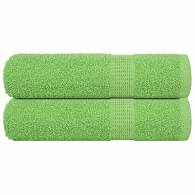 Berkfield Shower Towels 2 Pcs Apple Green 70X140 Cm 360 Gsm 100% Cotton - image 1