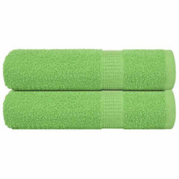 Berkfield Shower Towels 2 Pcs Apple Green 70X140 Cm 360 Gsm 100% Cotton - thumbnail 1