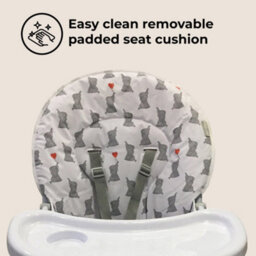 My Babiie Mbhc 1 Dani Dyer Elephants Compact Highchair White - thumbnail 4