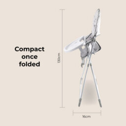 My Babiie Mbhc 1 Dani Dyer Elephants Compact Highchair White - thumbnail 5