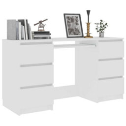 Berkfield Writing Desk White 140X50X77 Cm Engineered Wood - thumbnail 3
