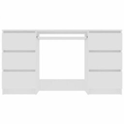 Berkfield Writing Desk White 140X50X77 Cm Engineered Wood - thumbnail 4