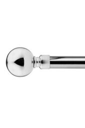 Unknown 16-19mm Sphere Extendable Eyelet Metal Curtain Pole Set Chrome 160-300Cm - thumbnail 1
