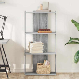 Berkfield Elegant Bookcase 3-Tier Grey Sonoma 60X30X120 Cm Engineered Wood - thumbnail 3