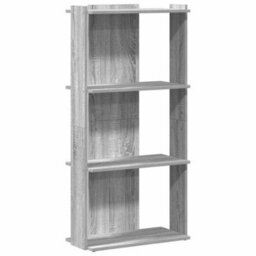 Berkfield Elegant Bookcase 3-Tier Grey Sonoma 60X30X120 Cm Engineered Wood