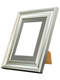 Frames By Post Scandi Vintage Silver Frame With Dark Grey Mount For Image Size 12 X 8 Inch - thumbnail 4