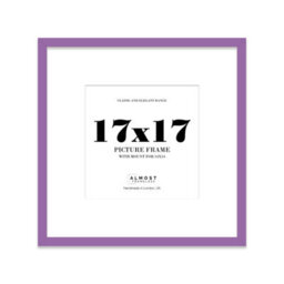 "17X17"" Purple Picture Frame - 17X17"" Square Frame With 14X14"" Mount For 17X17""/14X14"" Pictures Moderrn Style Thin Edge, 1 Pack" - thumbnail 1