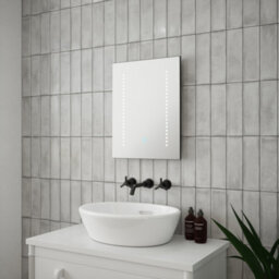 Bubly Bathrooms Ares Tunable Led Bathroom Mirror With Shaver Socket, Dimmable & Demister - 390X500mm, Ip44 Rated - thumbnail 4