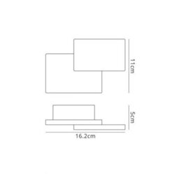 Luminosa Lighting Luminosa Fusion Wall Light Rectangles 5W Led 3000K Matt White, 285Lm, - thumbnail 2