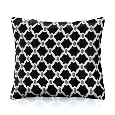 Luxury Living Berkley Luxury Geometric Chenille Cushion Black - image 1