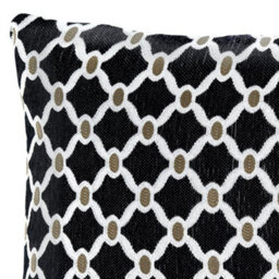 Luxury Living Berkley Luxury Geometric Chenille Cushion Black - thumbnail 2