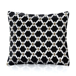 Luxury Living Berkley Luxury Geometric Chenille Cushion Black