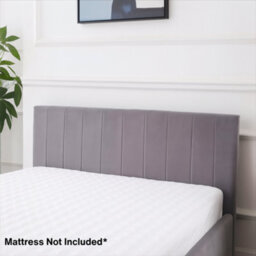 Kosy Koala Ottoman Bed Gas Lift Storage Grey 4Ft Small Double Line Pattern Velvet Bedroom - thumbnail 6
