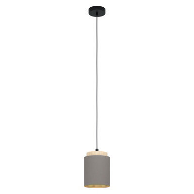Stylish Pendant Ceiling Light With Cappuccino Fabric Shade - image 1
