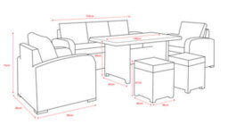 Norfolk Leisure Longbeach Outdoor 5 Seat Lounge Set - thumbnail 6