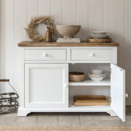 Statement Furniture Florence Sideboard With Cupboard And 2 Drawers - White - thumbnail 2
