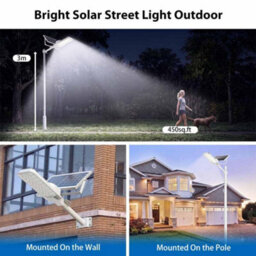 Amorly Solar Street Lights Outdoor Lamp Waterproof, Remote Control, Dusk To Dawn Security, Led Flood Light For Yard, Garden, Parking Lot - thumbnail 4